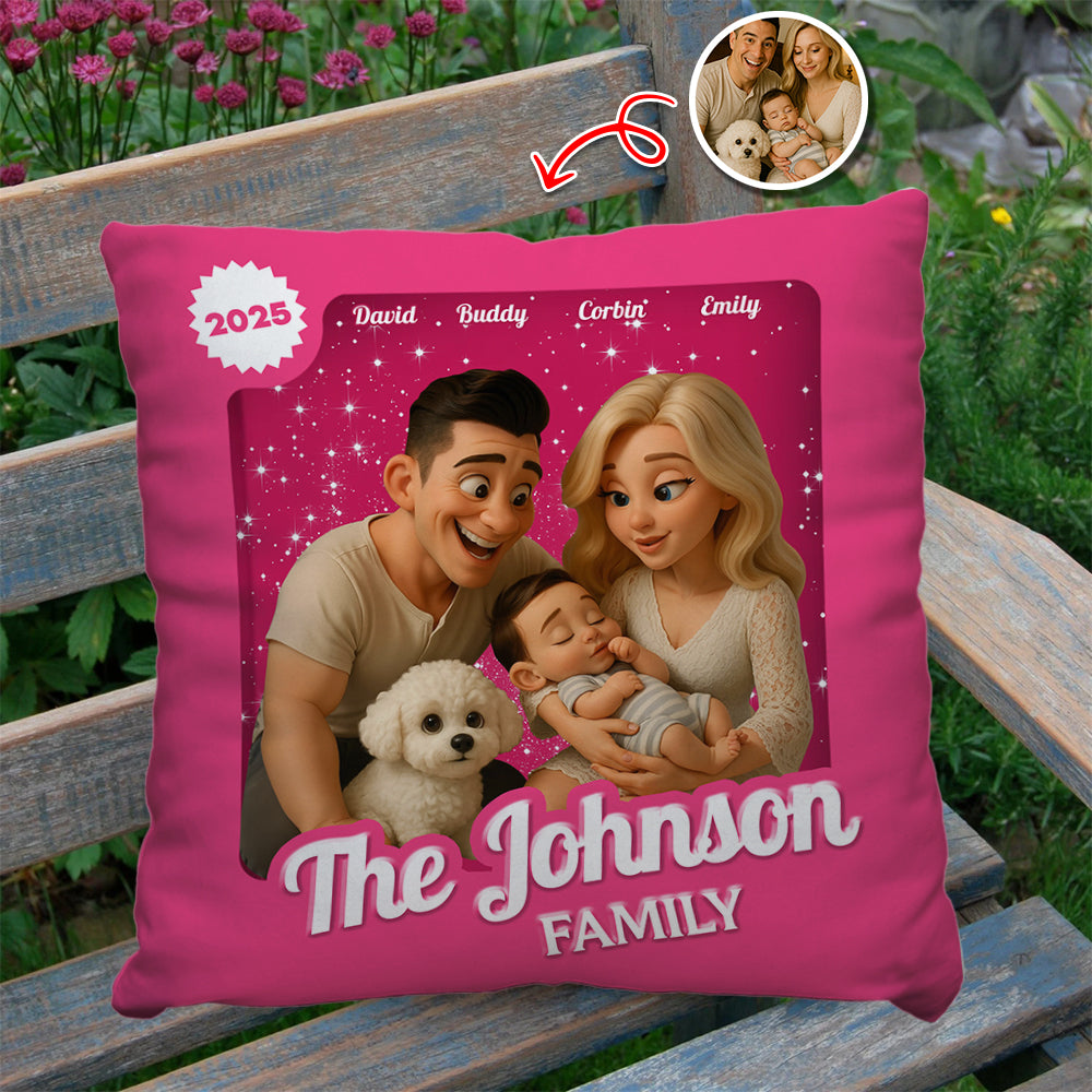 Personalized "The Greatest Family" custom pillow, a unique gift idea for family members.