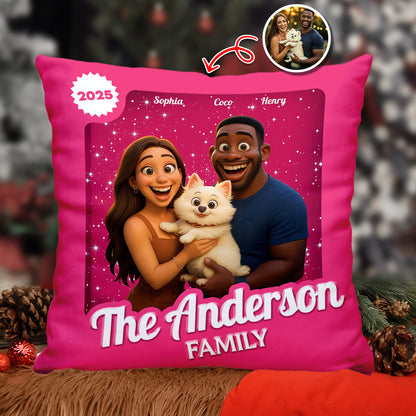 Personalized "The Greatest Family" custom pillow, a unique gift idea for family members.