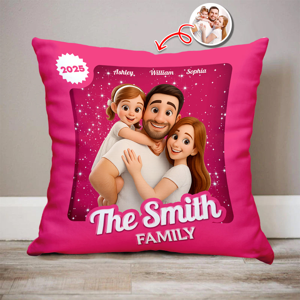 Personalized "The Greatest Family" custom pillow, a unique gift idea for family members.