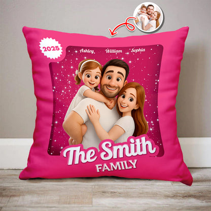 Personalized "The Greatest Family" custom pillow, a unique gift idea for family members.