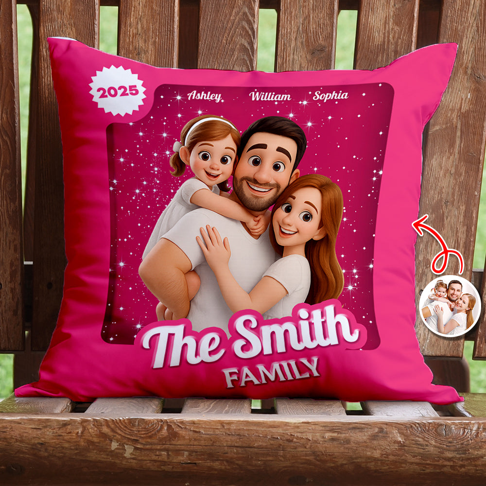 Personalized "The Greatest Family" custom pillow, a unique gift idea for family members.