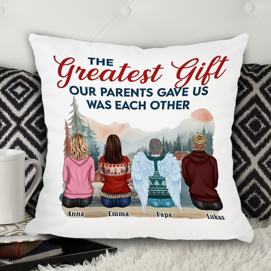 The Greatest Personalized Custom Pillow - a unique family gift.
