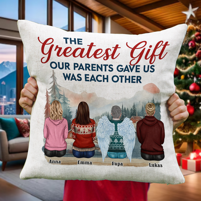 The Greatest Personalized Custom Pillow - a unique family gift.
