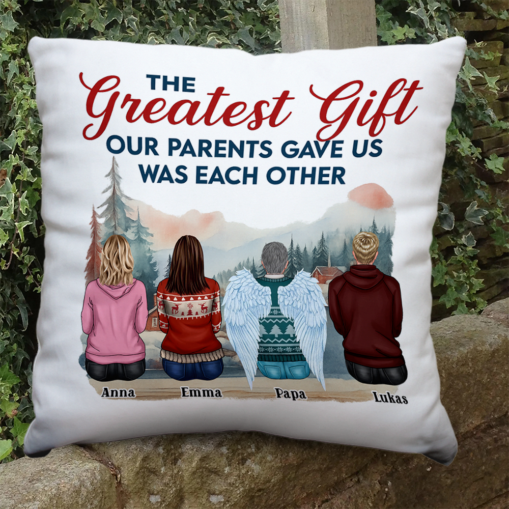 The Greatest Personalized Custom Pillow - a unique family gift.