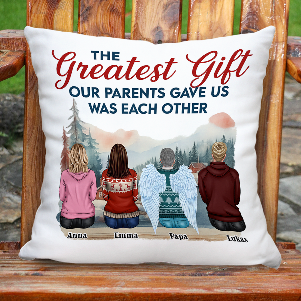 The Greatest Personalized Custom Pillow - a unique family gift.