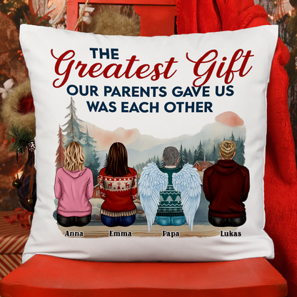 The Greatest Personalized Custom Pillow - a unique family gift.