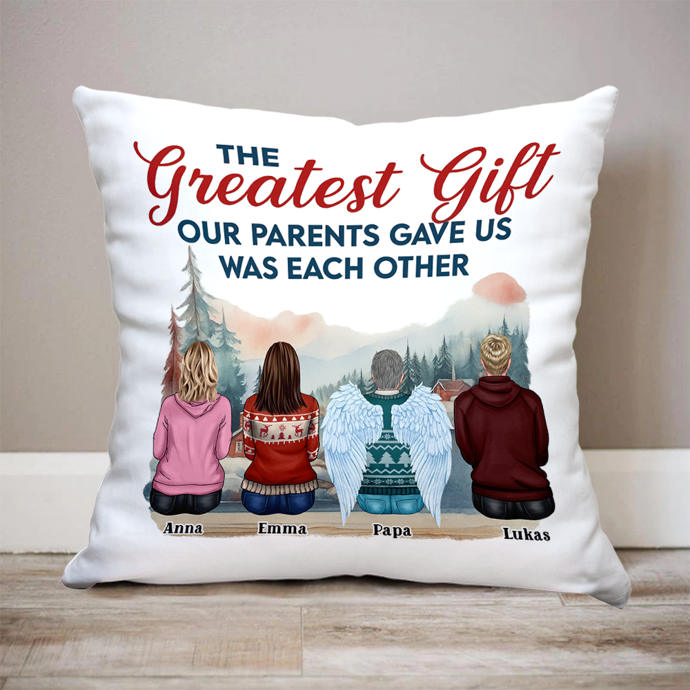 The Greatest Personalized Custom Pillow - a unique family gift.