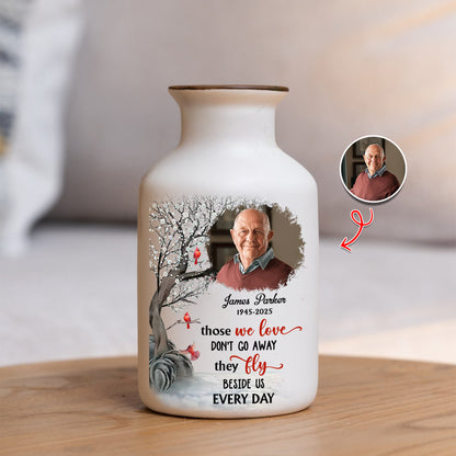 Elegant white ceramic flower vase from Jillian Customs. Minimalist design.