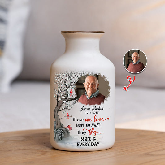 Elegant white ceramic flower vase from Jillian Customs. Minimalist design.