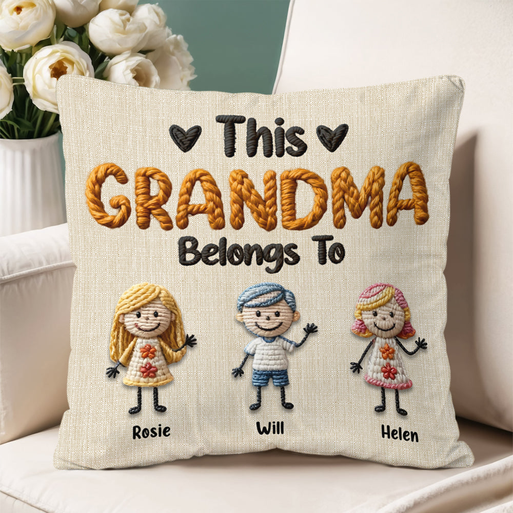 Personalized "This Mommy Belongs To" custom pillow, a unique gift for mothers.