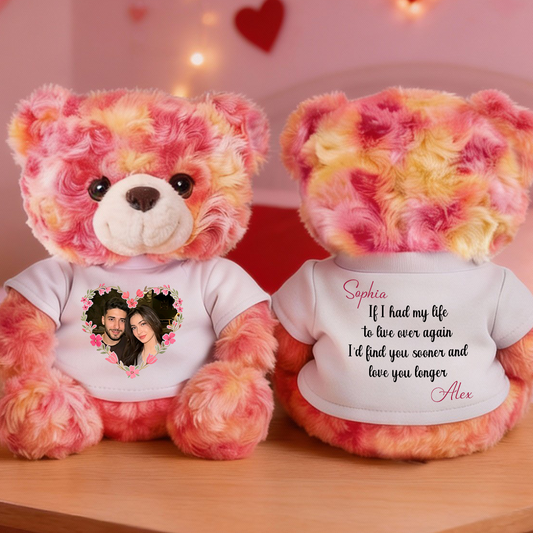 Personalized "Love You Longer" Teddy Bear - a custom Valentine's Day plush from Jillian Customs.