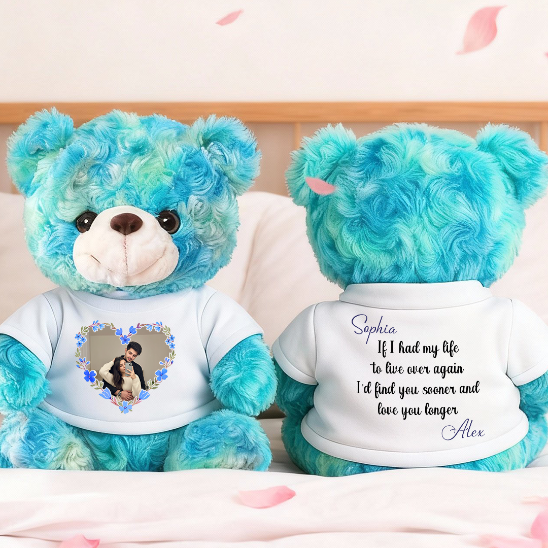 Personalized "Love You Longer" Teddy Bear - a custom Valentine's Day plush from Jillian Customs.