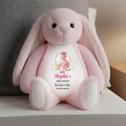 We Love You First Easter - Personalized Custom Bunny Plush