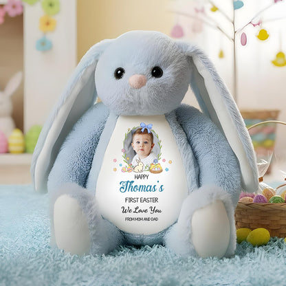 We Love You First Easter - Personalized Custom Bunny Plush