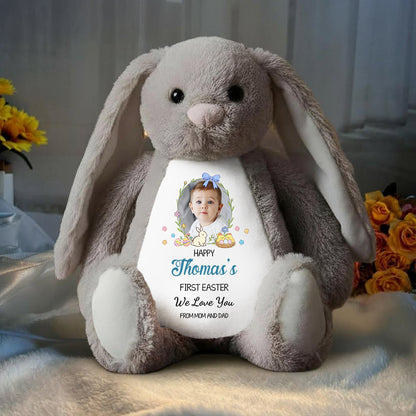 We Love You First Easter - Personalized Custom Bunny Plush