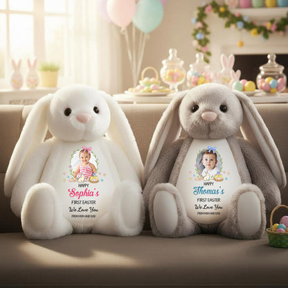 We Love You First Easter - Personalized Custom Bunny Plush