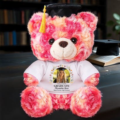 Wildflower Custom Graduation Teddy Bear Plush - Graduate Bear With Cap, 2025 Graduation Gift