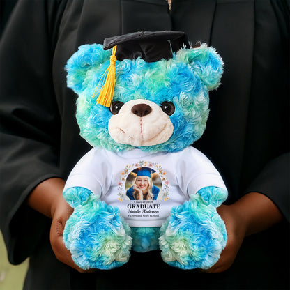 Wildflower Custom Graduation Teddy Bear Plush - Graduate Bear With Cap, 2025 Graduation Gift