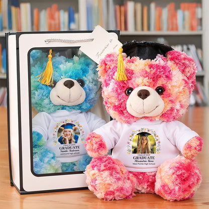 Wildflower Custom Graduation Teddy Bear Plush - Graduate Bear With Cap, 2025 Graduation Gift