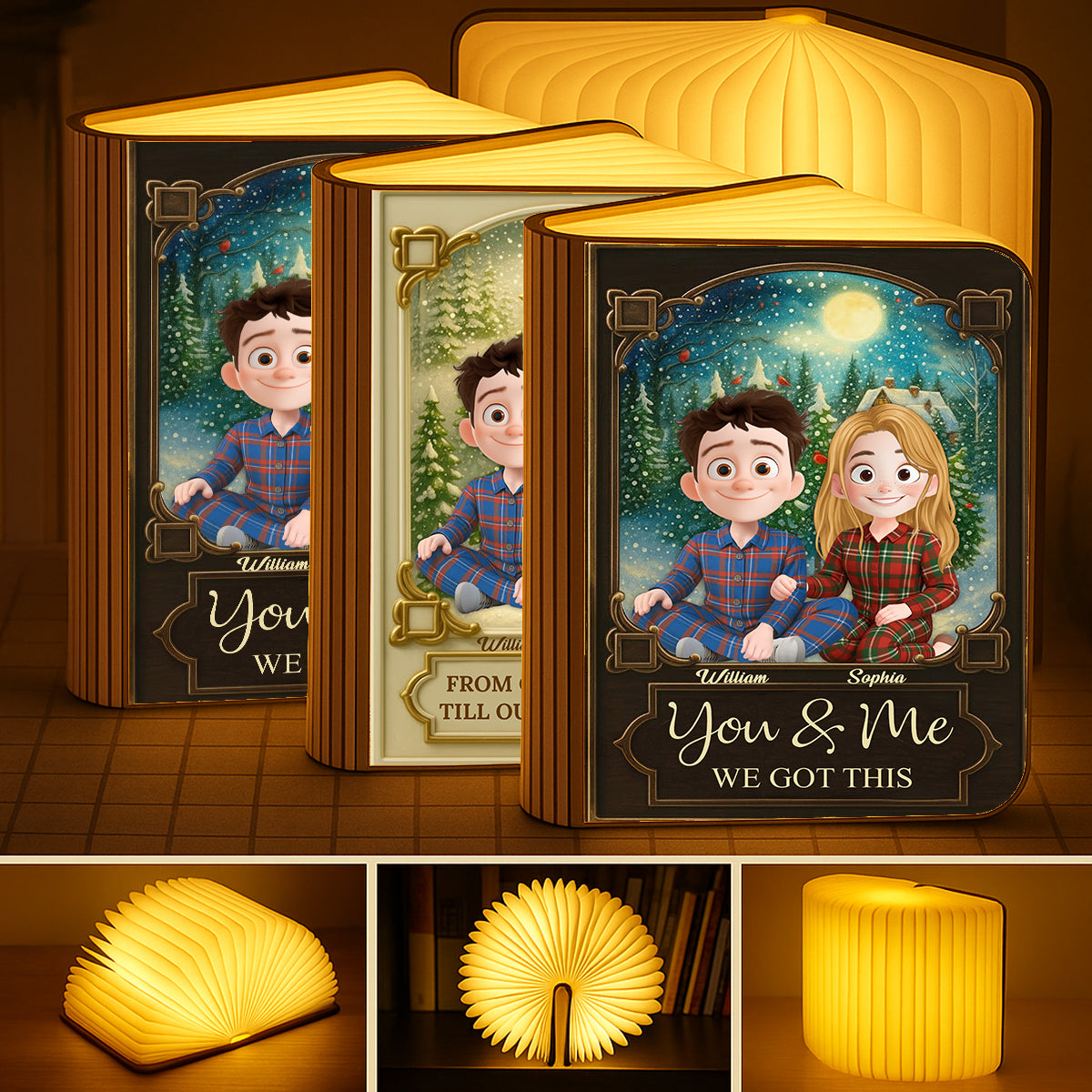 You and Me We Got This Personalized Book Lamp - a unique gift idea for loved ones.