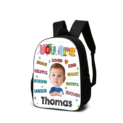 Personalized "You Are Kind" Kids Backpack - Adorable school bag for toddlers and children.