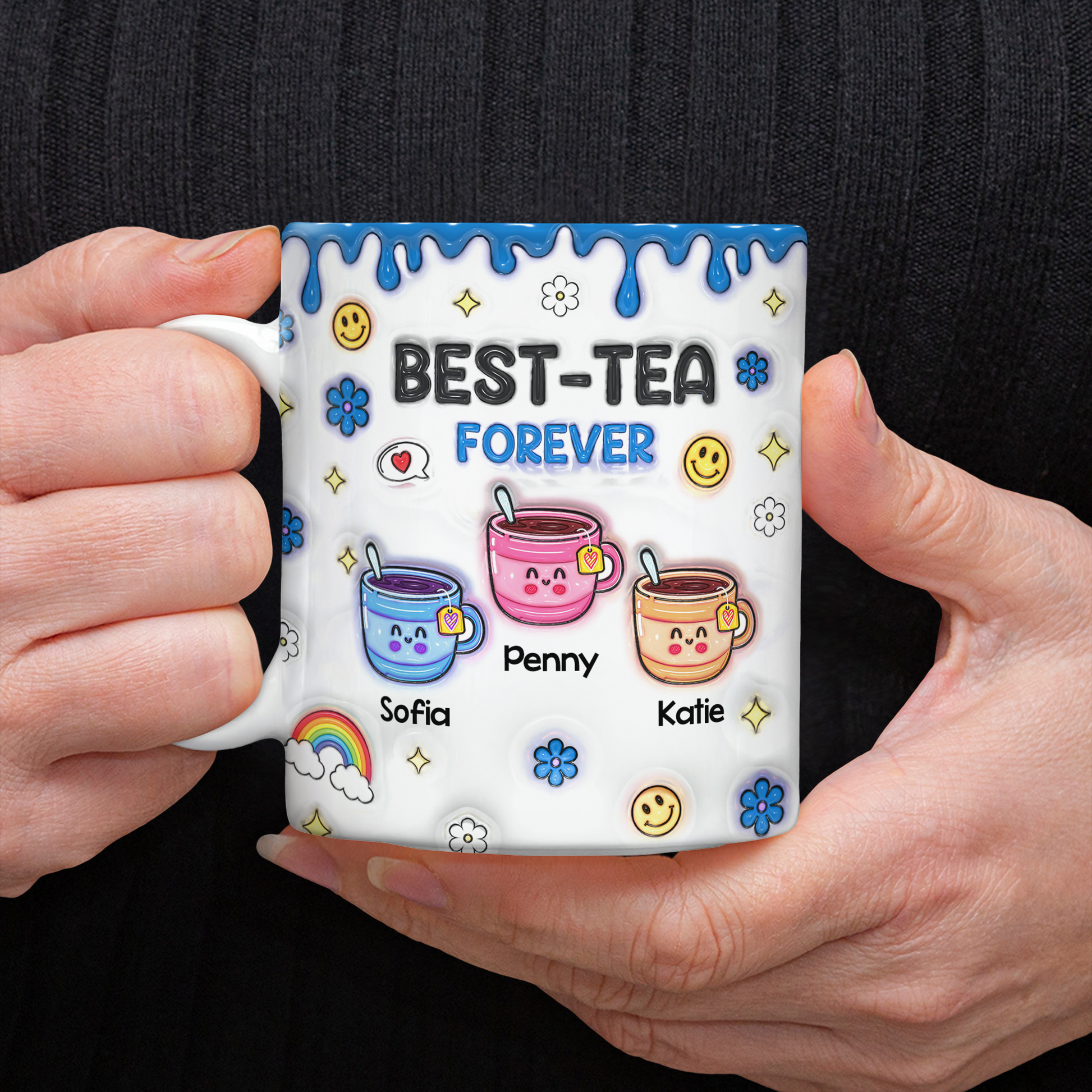 You Will Always Be My Best Tea Personalized Coffee Mug - 3D effect custom gift.